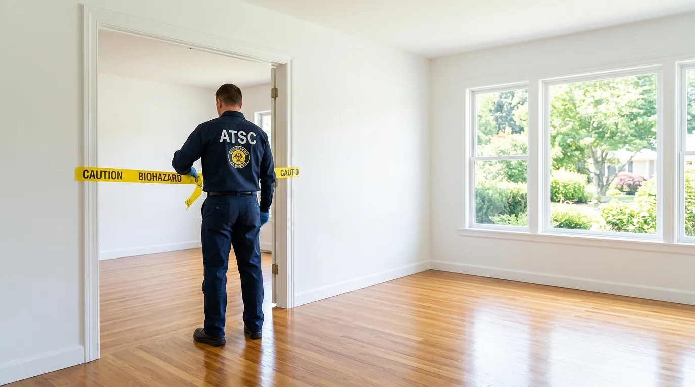 Certified biohazard cleanup crew performing Crime Scene Cleanup in Lower Allston